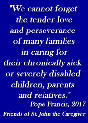 Pope quote caregiving 2017